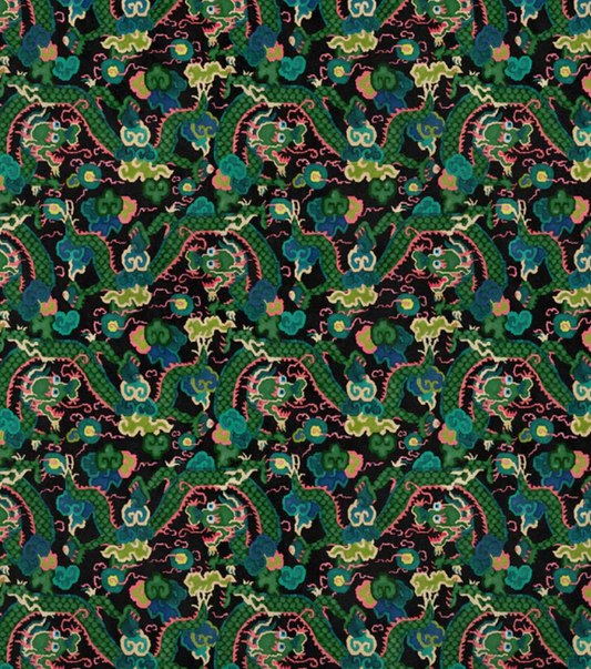 Green - Double Dragon by Linwood - Fabric, Curtains, Roman Blinds