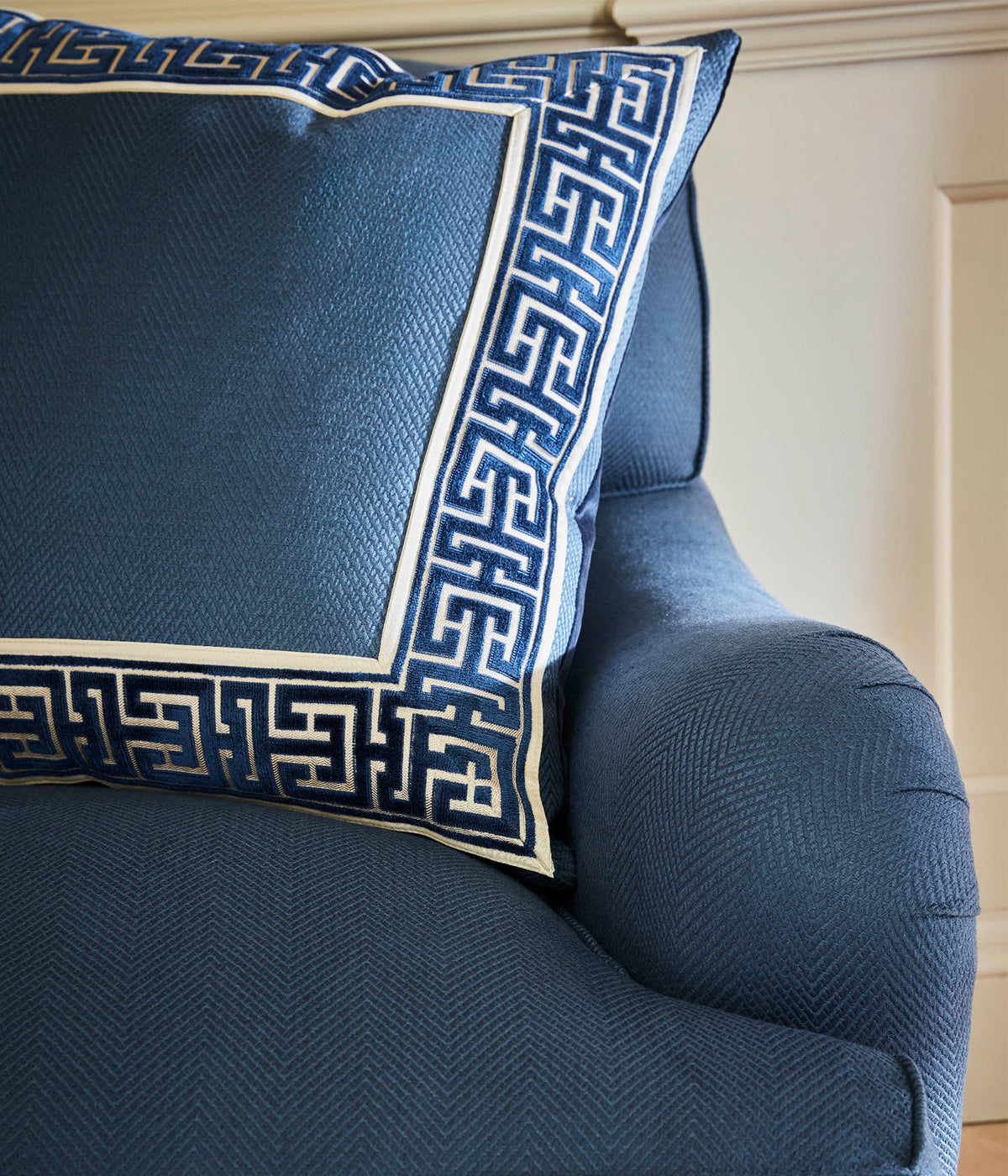James Hare Hampton Hortense Blue Made to Measure Roman Blinds