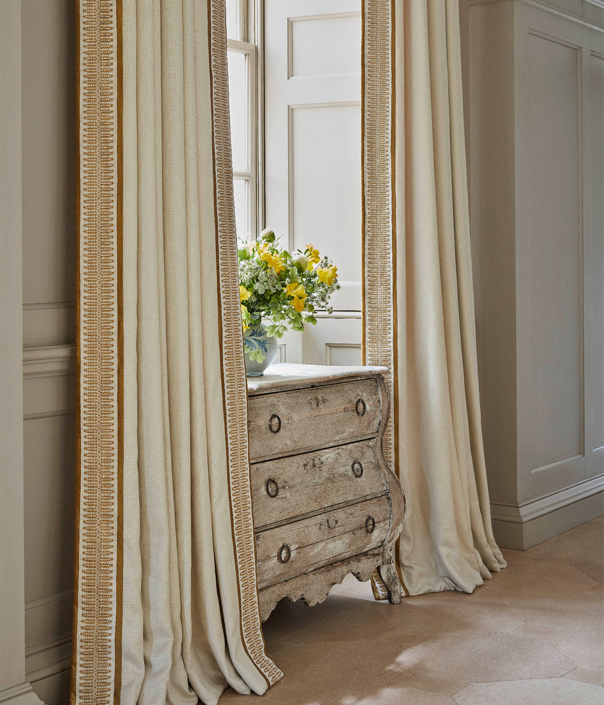 James Hare Hampton Mother of Pearl Made to Measure Roman Blinds