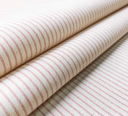 Peony - Lining Stripe Fabric Ian Mankin 100% Cotton