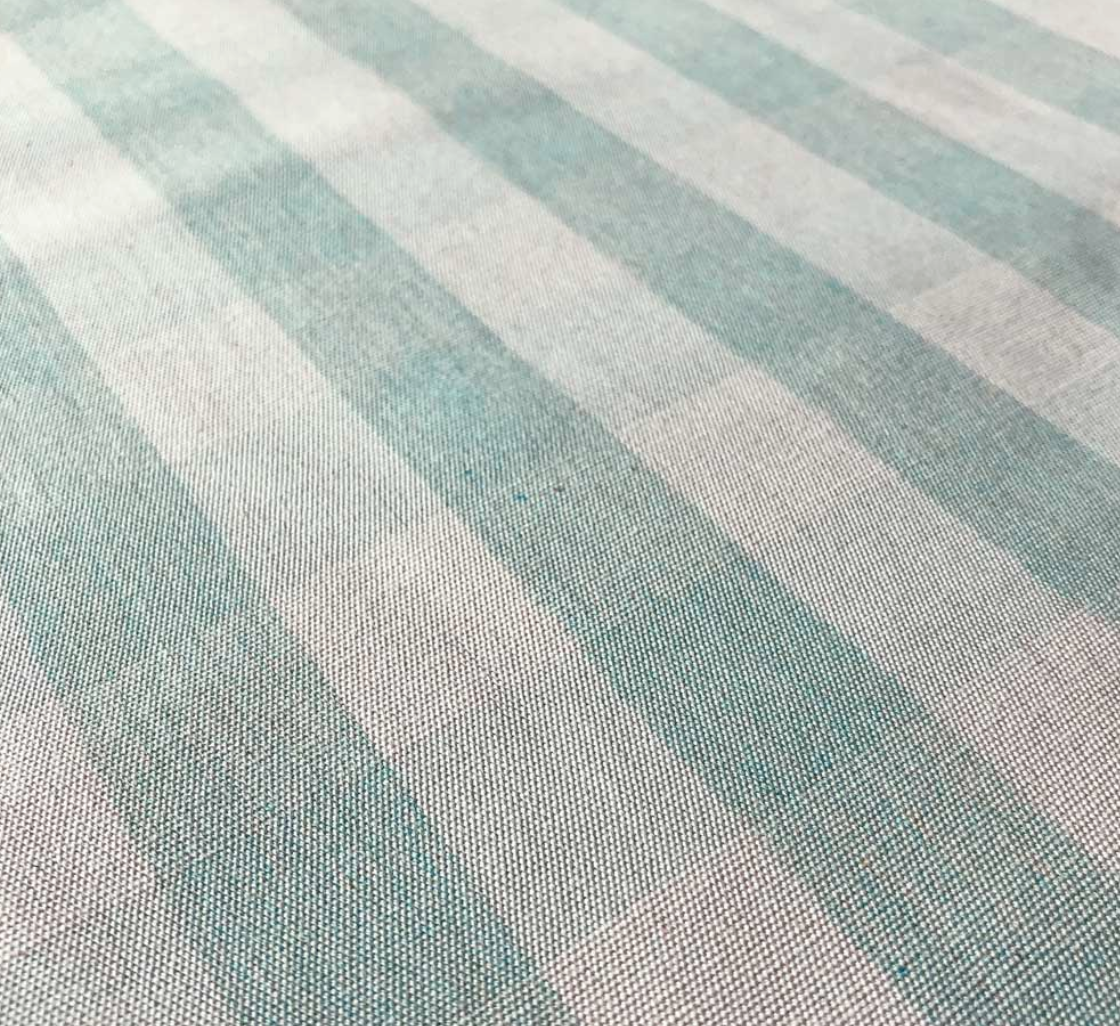 Mint - Large Suffolk Check Fabric Ian Mankin 100% Cotton