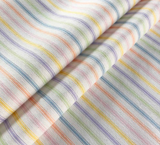 Tutti Frutti - Ticking Stripe 1 by Ian Mankin 100% Cotton - Fabric, Curtains, Roman Blinds