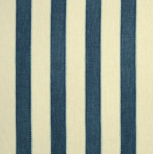 Indigo - Lola Stripe by Linwood - Curtains & Roman Blinds