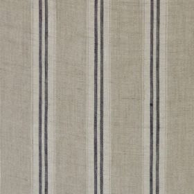 Indigo - Stripe Lightweight Linen Fabric Kate Forman 100% Linen