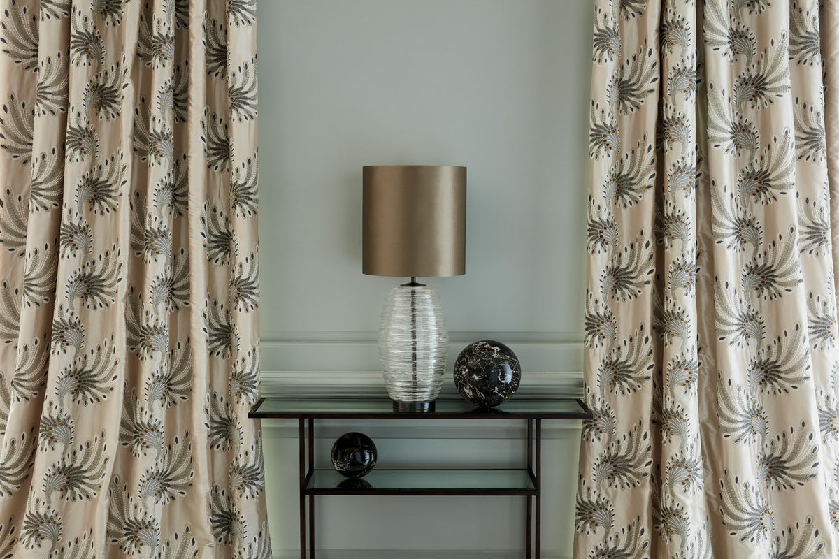 James Hare Plume Blanched Almond/Gold Made to Measure Roman Blinds