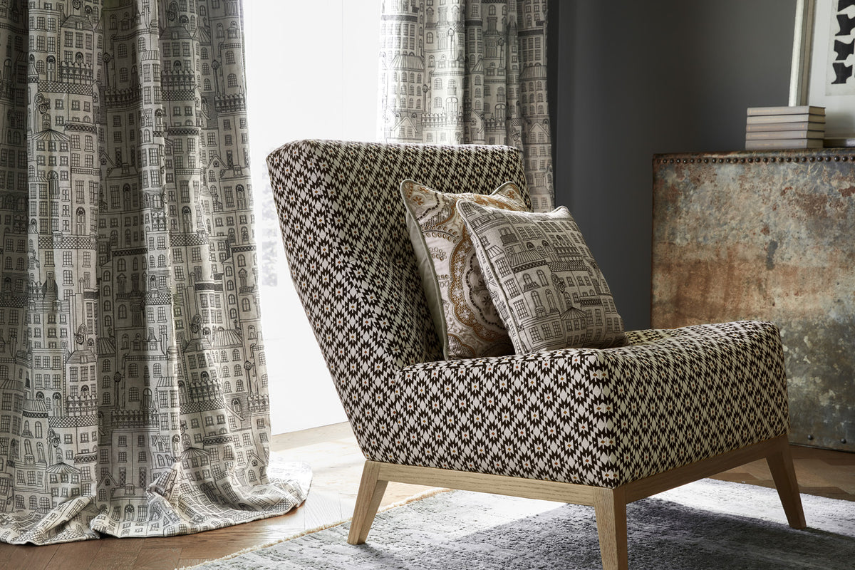 James Hare Piccadilly Grey Made to Measure Roman Blinds