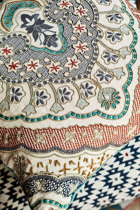 James Hare Fitzrovia Blue Multi Made to Measure Curtains