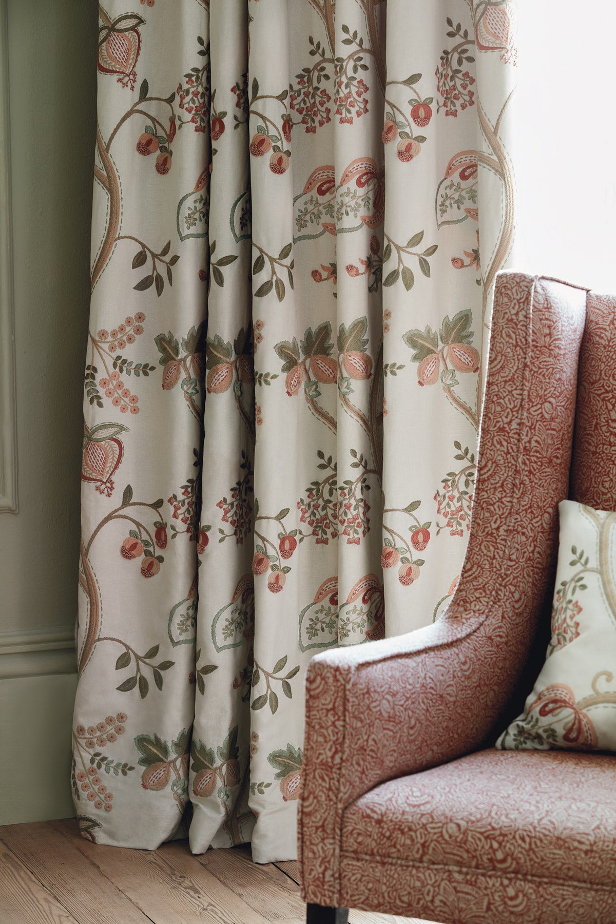 James Hare Elizabeth Terracotta Made to Measure Roman Blinds