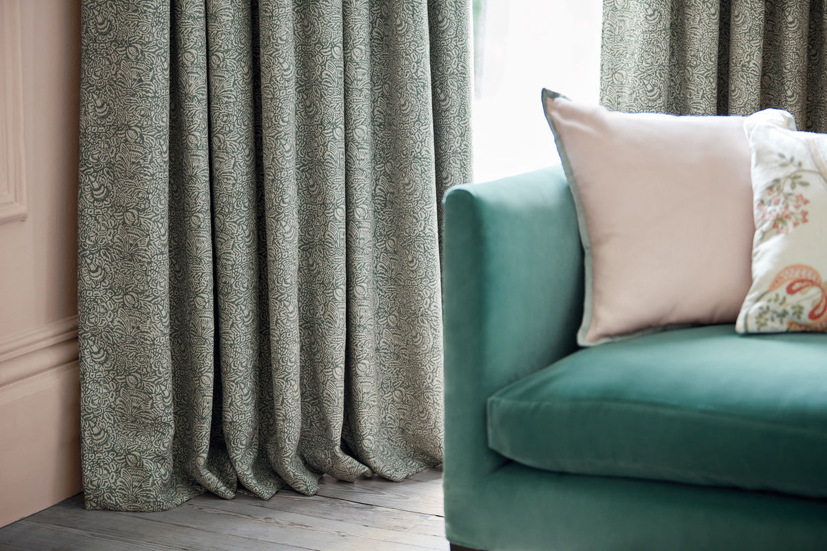 James Hare Gardyne Sage Green Made to Measure Roman Blinds