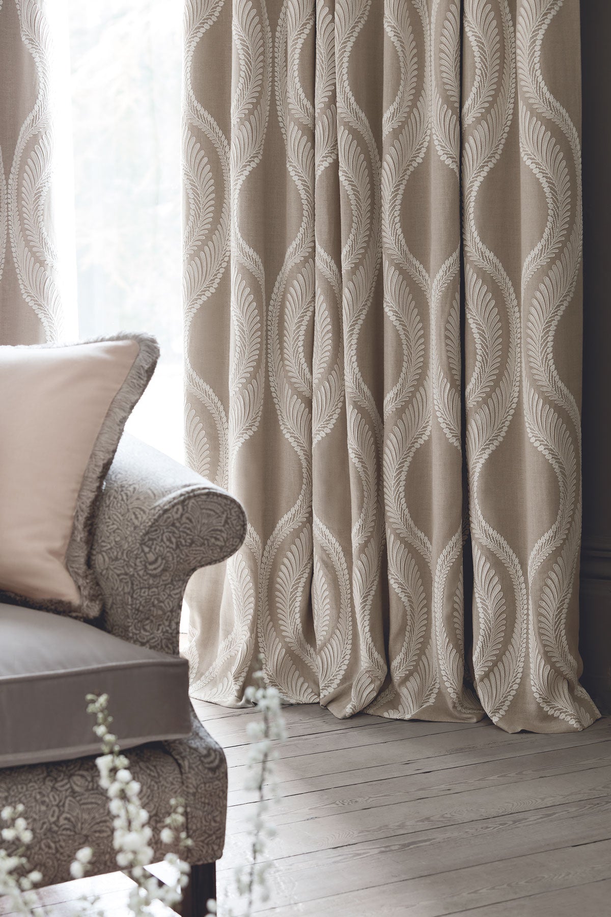 James Hare Meander Natural Made to Measure Roman Blinds