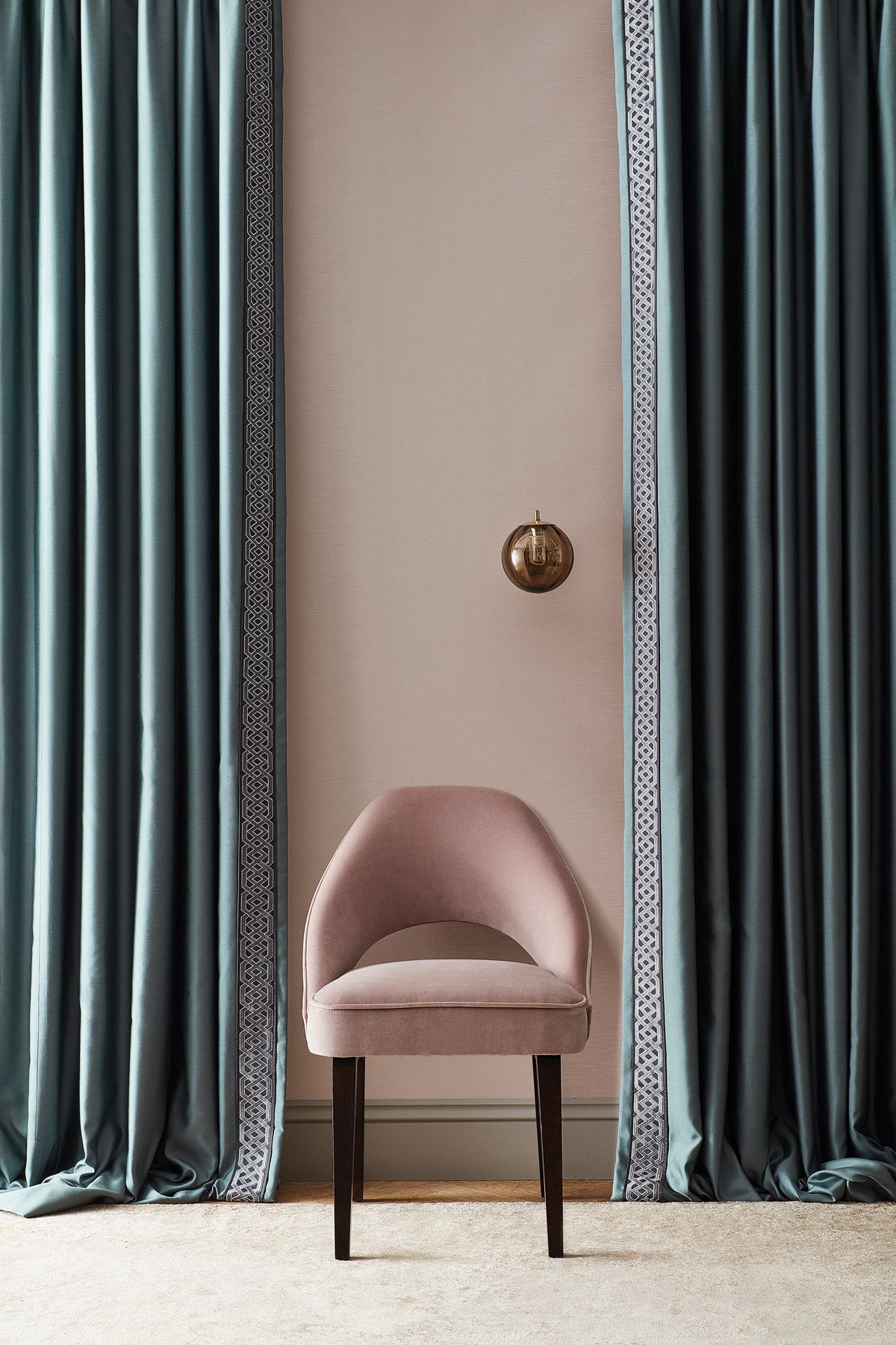 James Hare Connaught Silk Macaroon Made to Measure Roman Blinds
