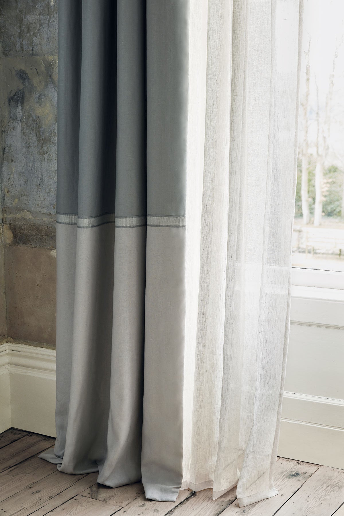 James Hare Lismore Sheer Natural Made to Measure Curtains