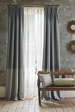 James Hare Lismore Linen Mineral Made to Measure Roman Blinds
