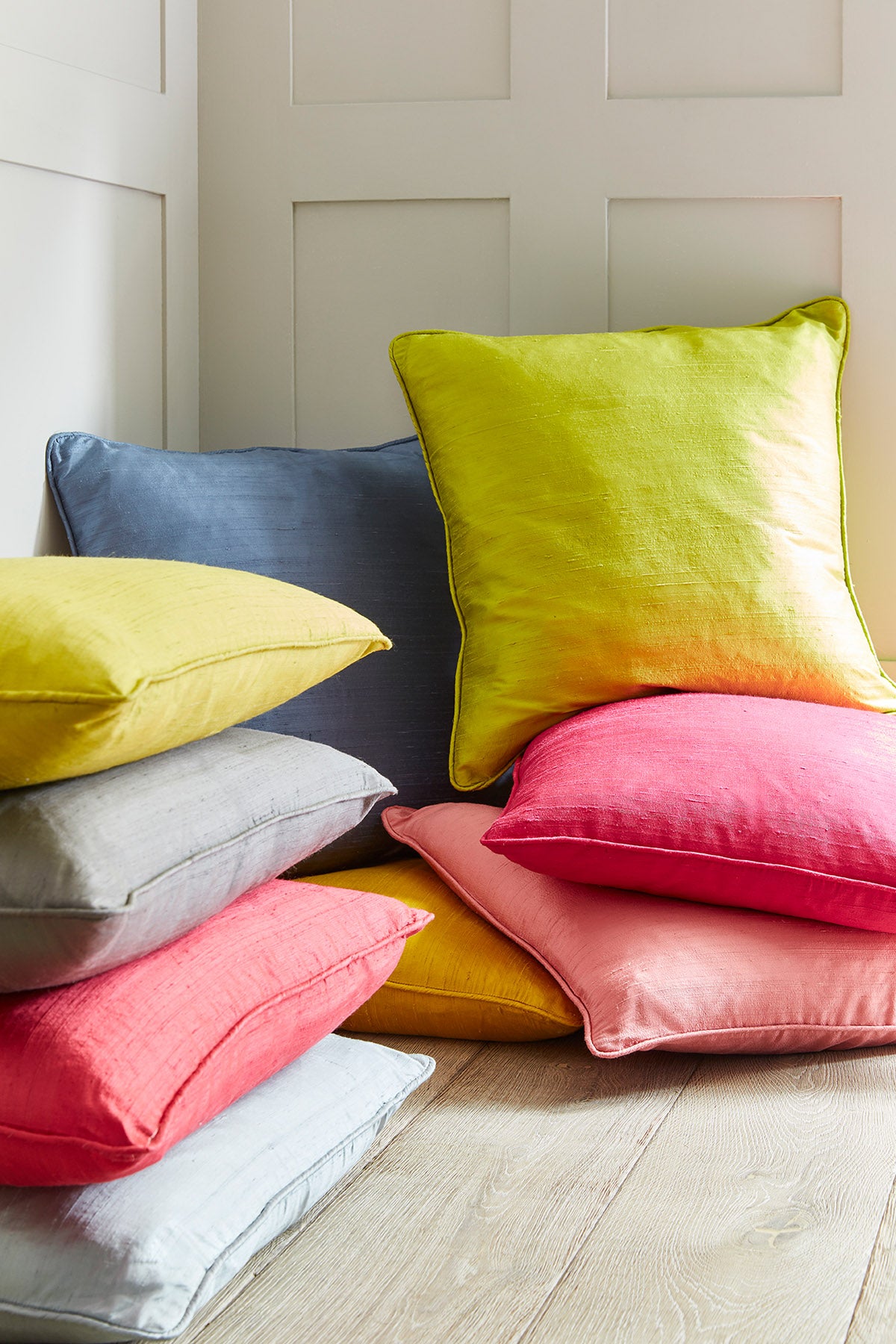 James Hare Orissa Silk Cornflower Made to Measure Curtains