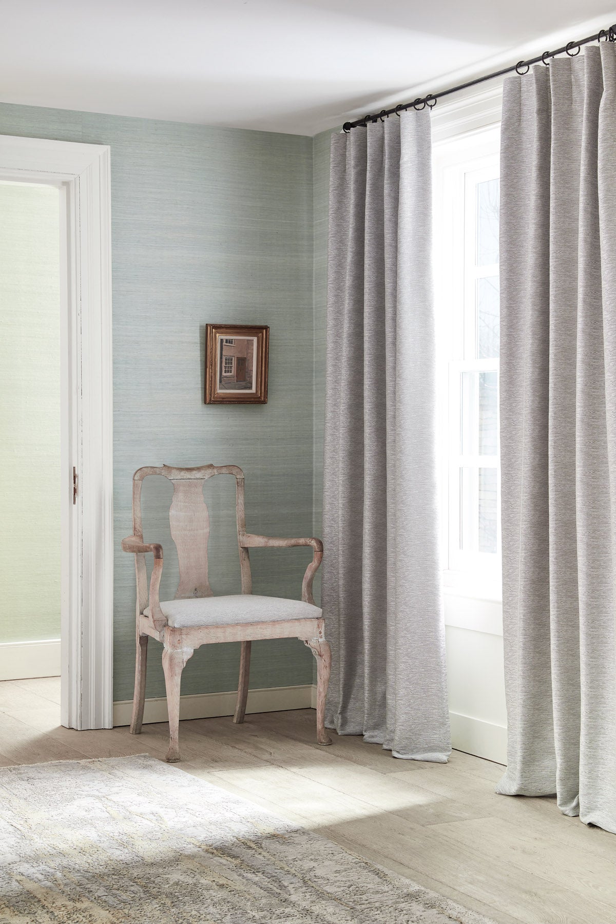James Hare Java Muted Silver Made to Measure Roman Blinds