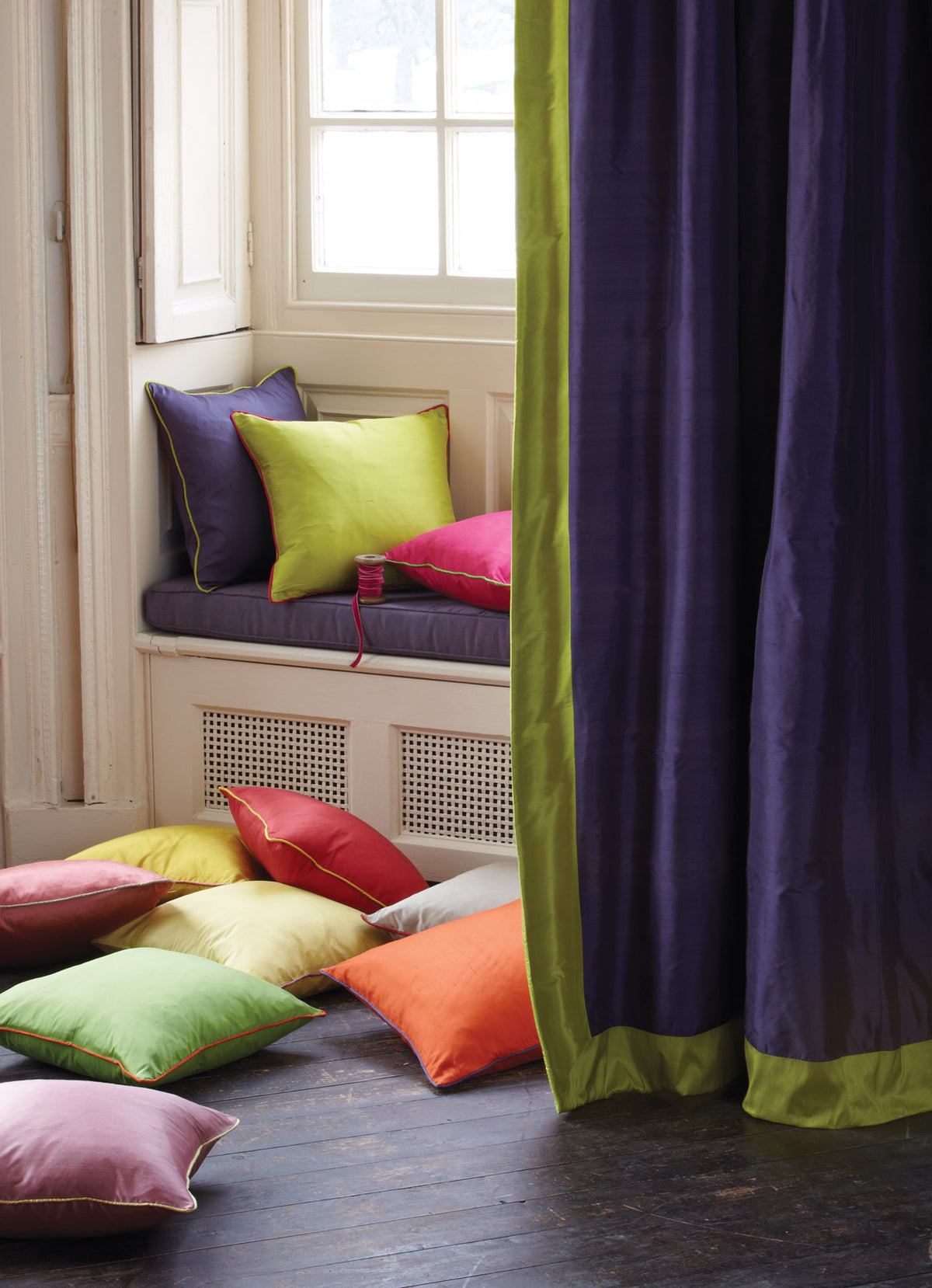 James Hare Regal Silk Warm White Made to Measure Curtains