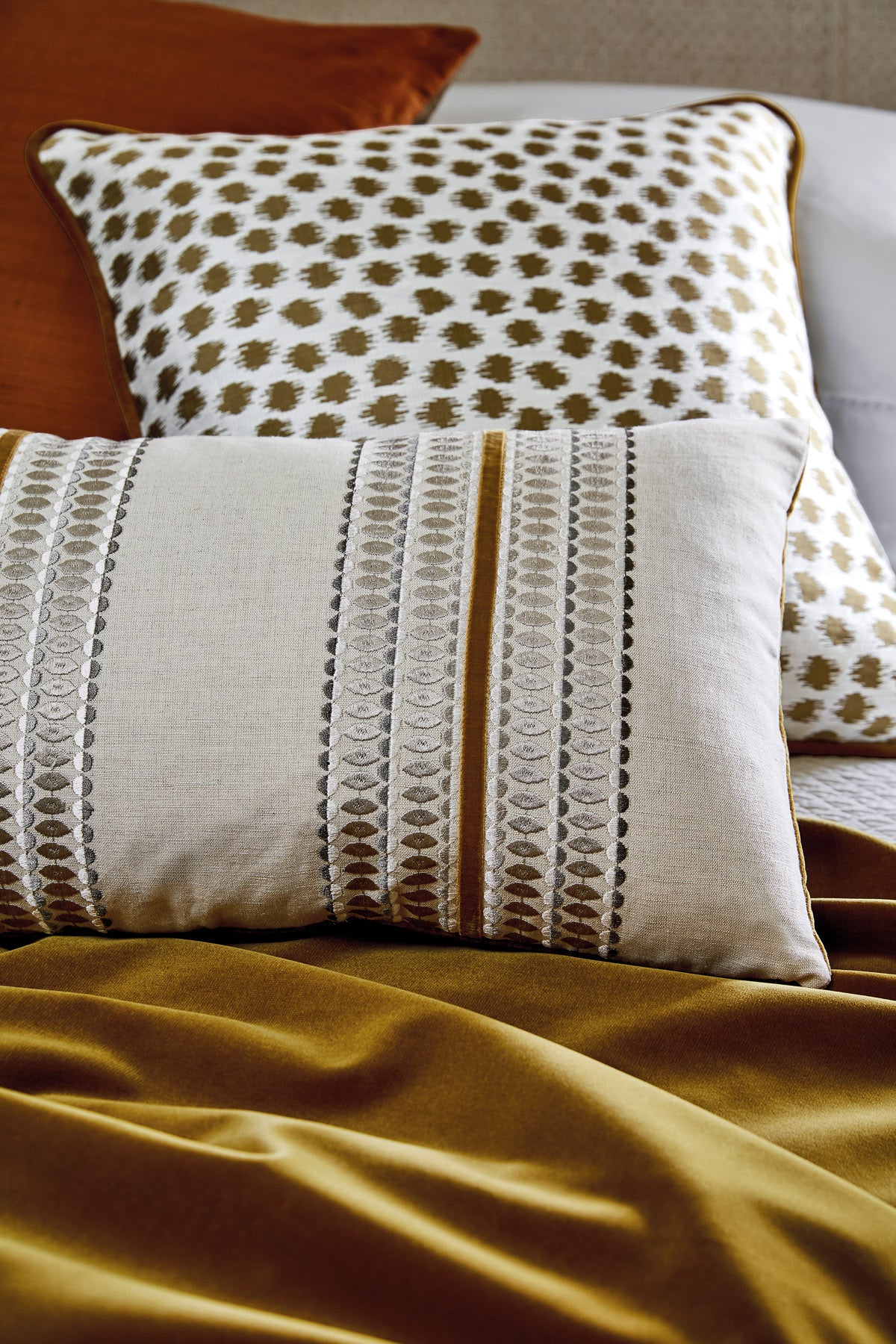 James Hare Ceylon Natural/Indigo Made to Measure Curtains