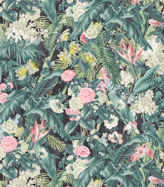 Nocturne - The Royal Garden Fabric Linwood 100% Linen