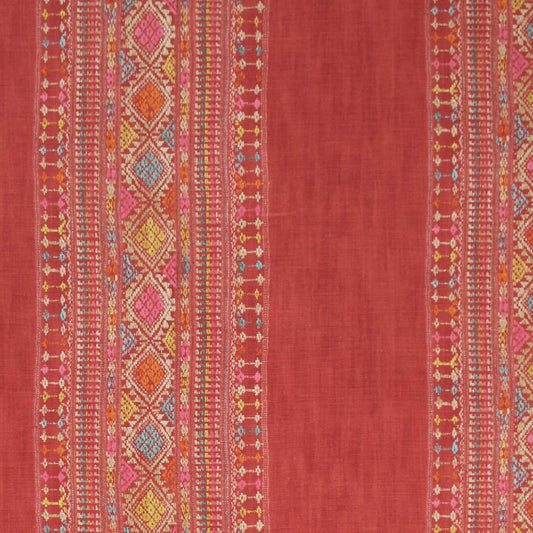 Red - Kaz Fabric Kate Forman 100% Linen close 