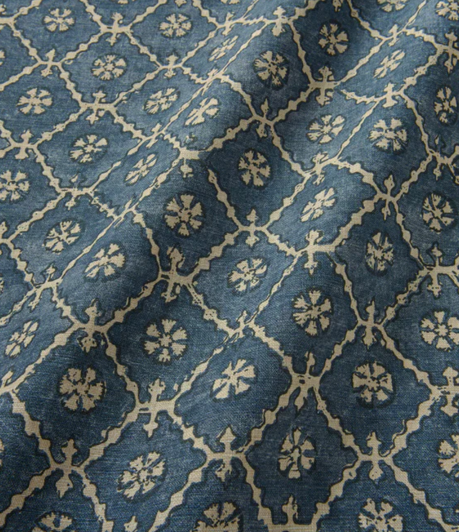 dark indigo - Khivi Fabric Linwood 100% Linen