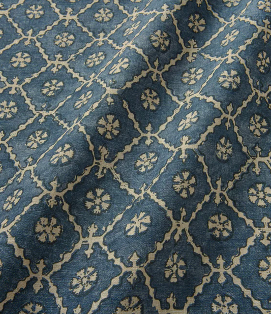 dark indigo - Khivi Fabric Linwood 100% Linen