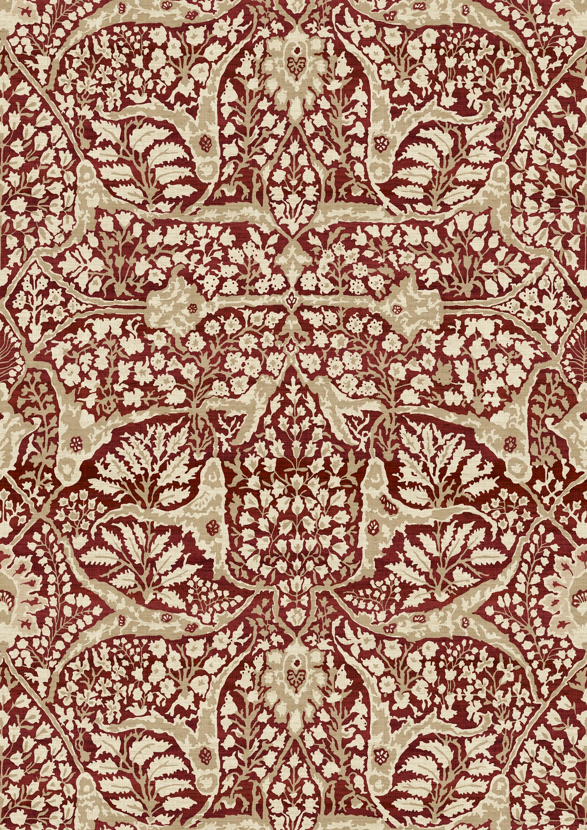 Lewis & Wood Alhambra Garnet Made to Measure Roman Blinds – close-up