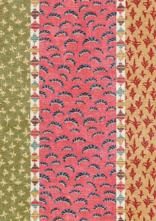 Lewis & Wood Asha Stripe Jaipur Spice Made to Measure Roman Blinds – fabric detail