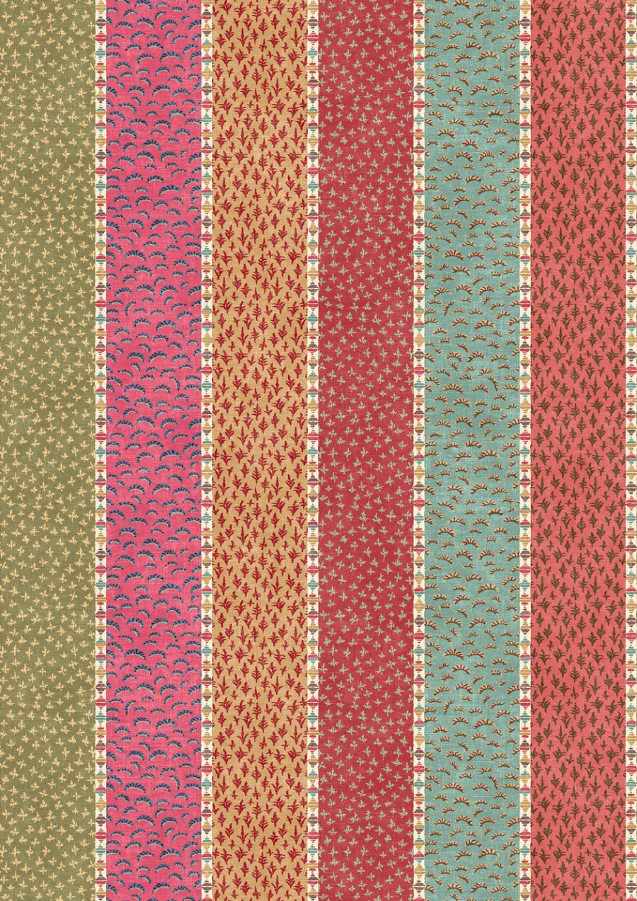 Lewis & Wood Asha Stripe Jaipur Spice Made to Measure Curtains – close-up