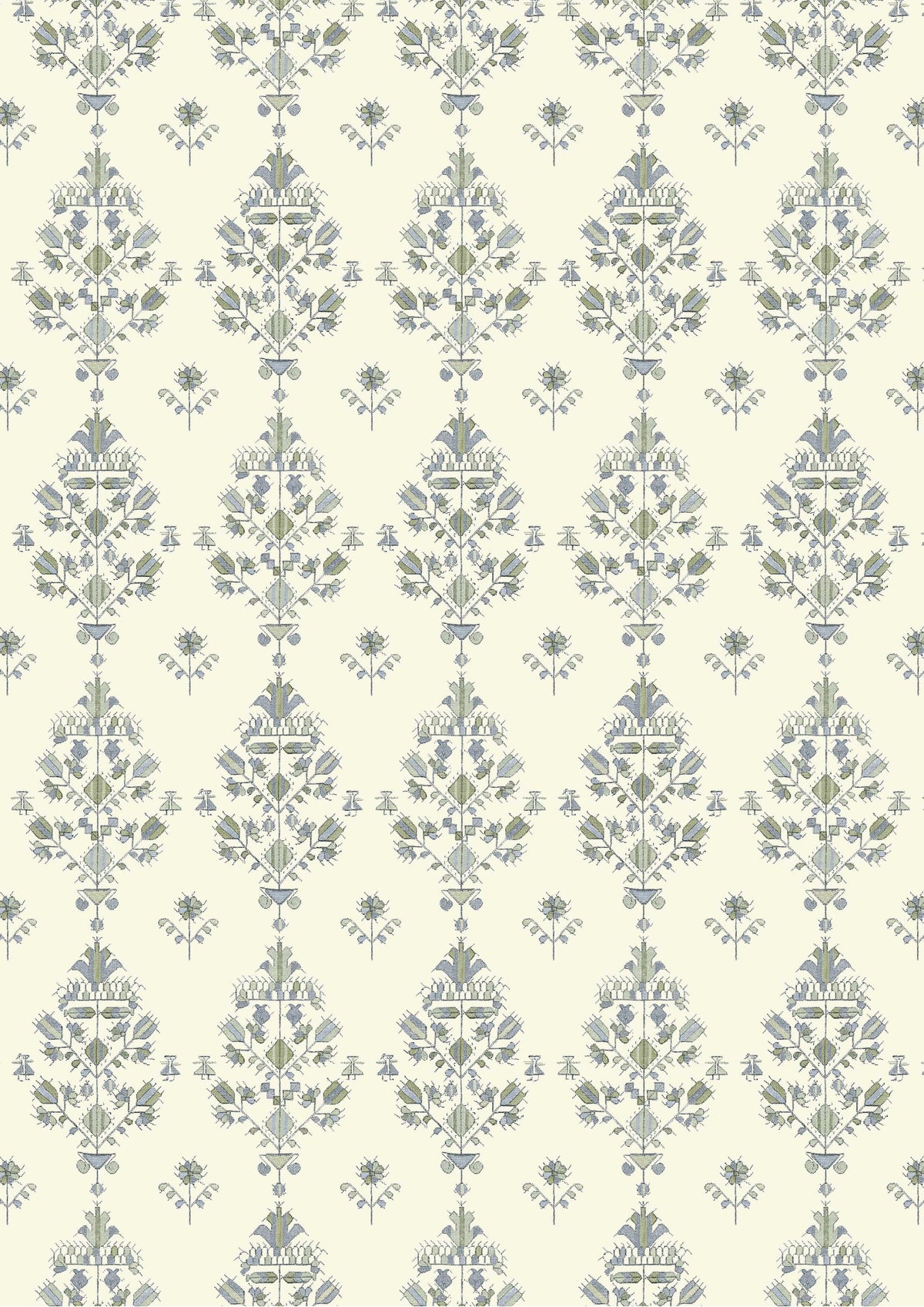 Lewis & Wood Athena Blue Myrtle Made to Measure Roman Blinds – full width