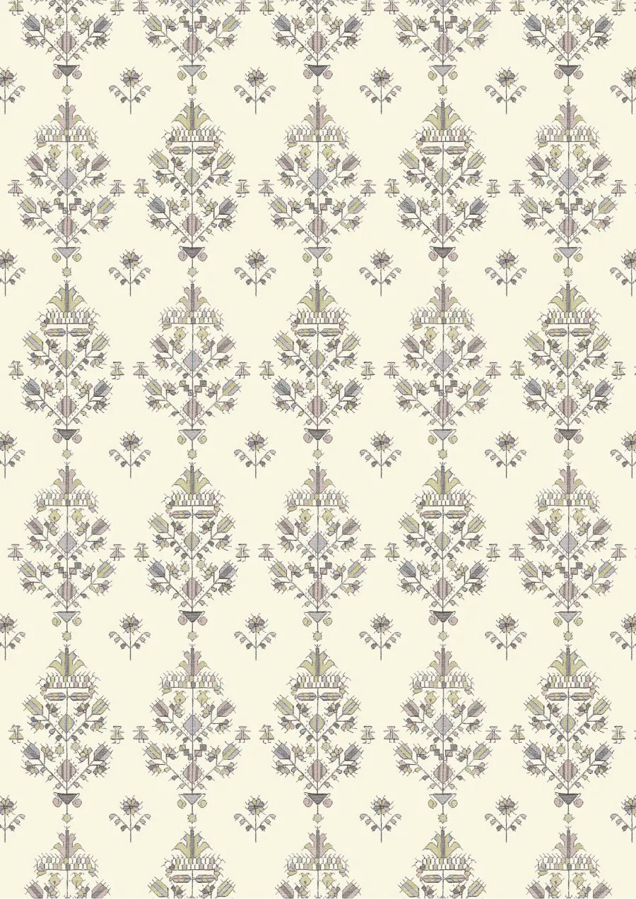 Lewis & Wood Athena Fennel Rose Made to Measure Roman Blinds – full width