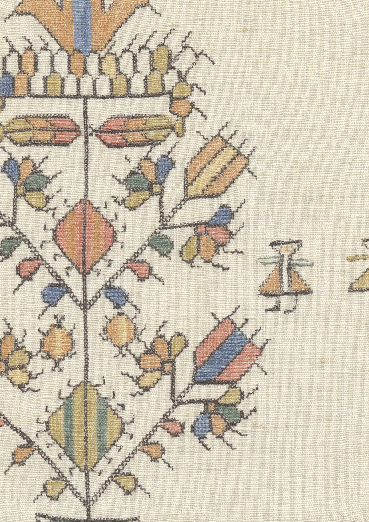 Lewis & Wood Athena Greek Gold Made to Measure Roman Blinds – fabric detail