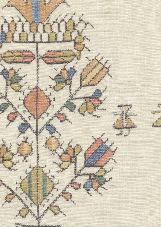 Lewis & Wood Athena Greek Gold Made to Measure Roman Blinds – fabric detail
