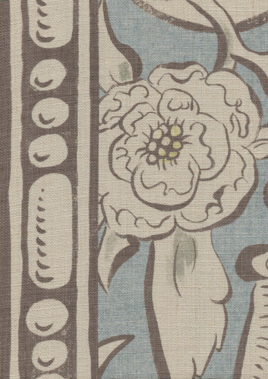 Lewis & Wood Bacchus Grigio Made to Measure Curtains – fabric detail