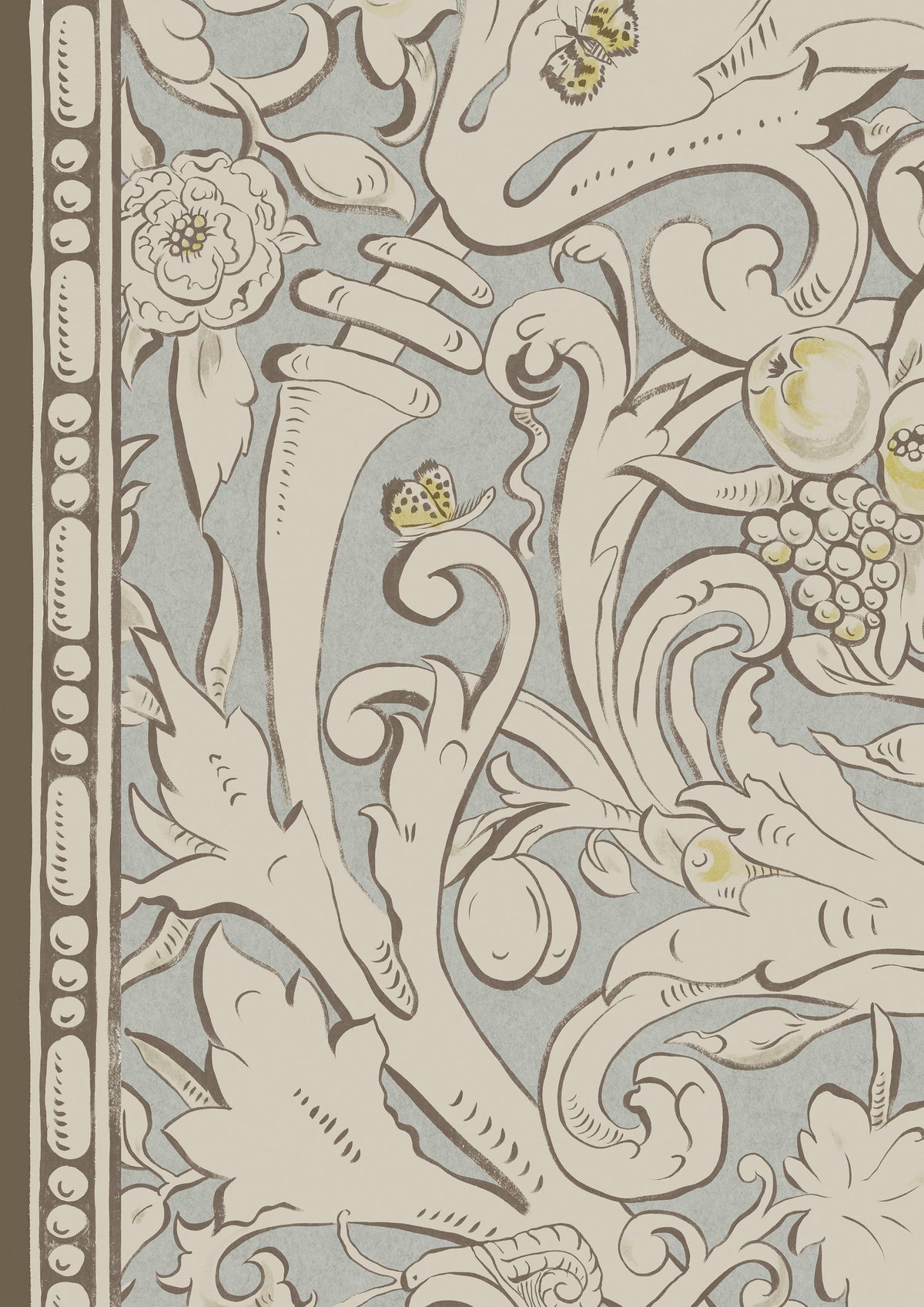 Lewis & Wood Bacchus Grigio Made to Measure Roman Blinds – close-up