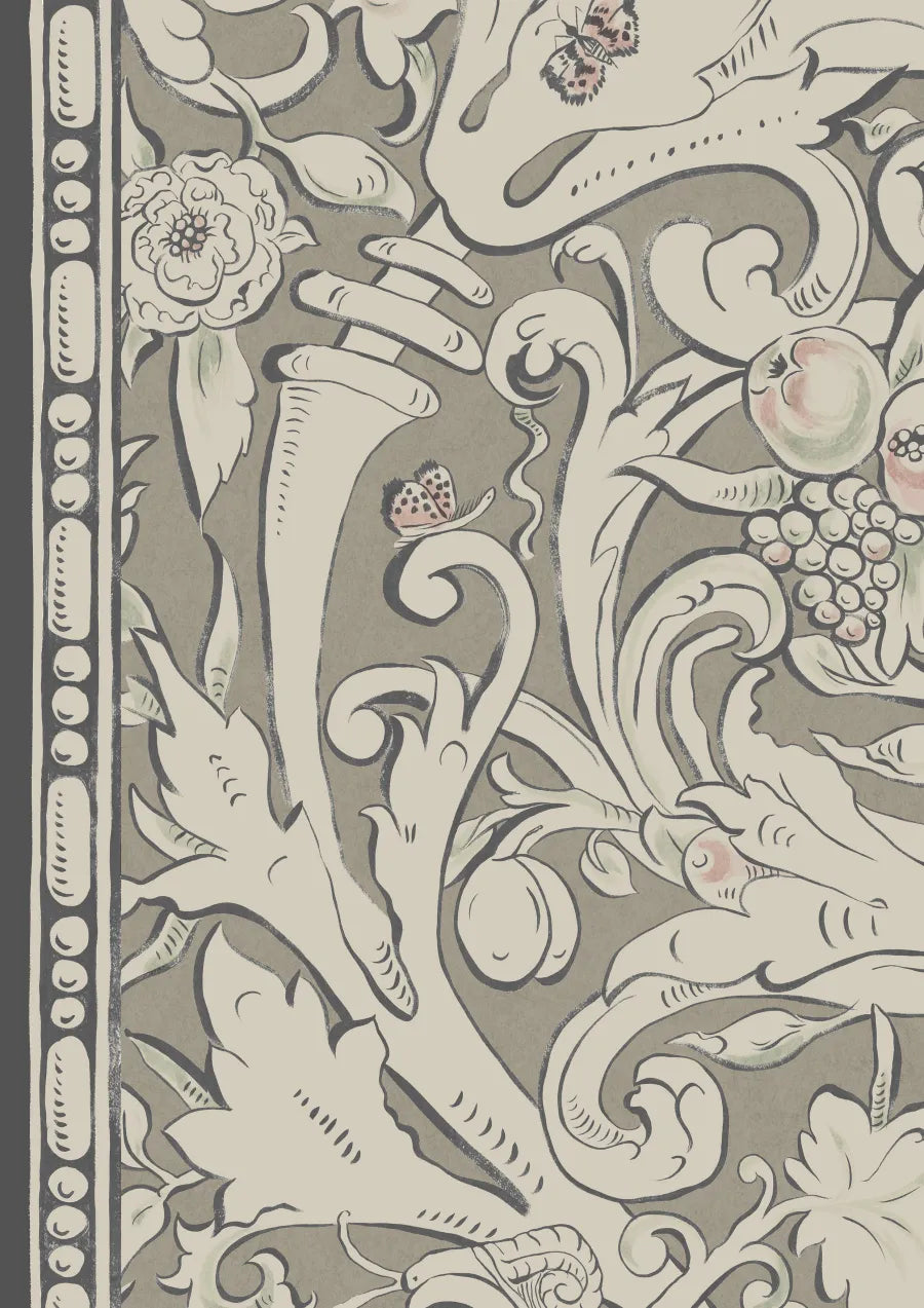 Lewis & Wood Bacchus Malt Made to Measure Roman Blinds – close-up