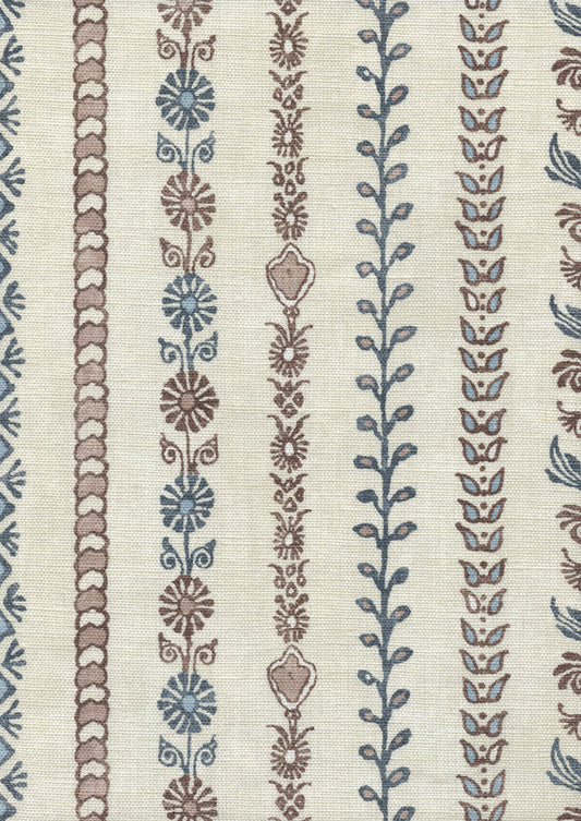 Lewis & Wood Bandana Blue Almond Made to Measure Roman Blinds – fabric detail