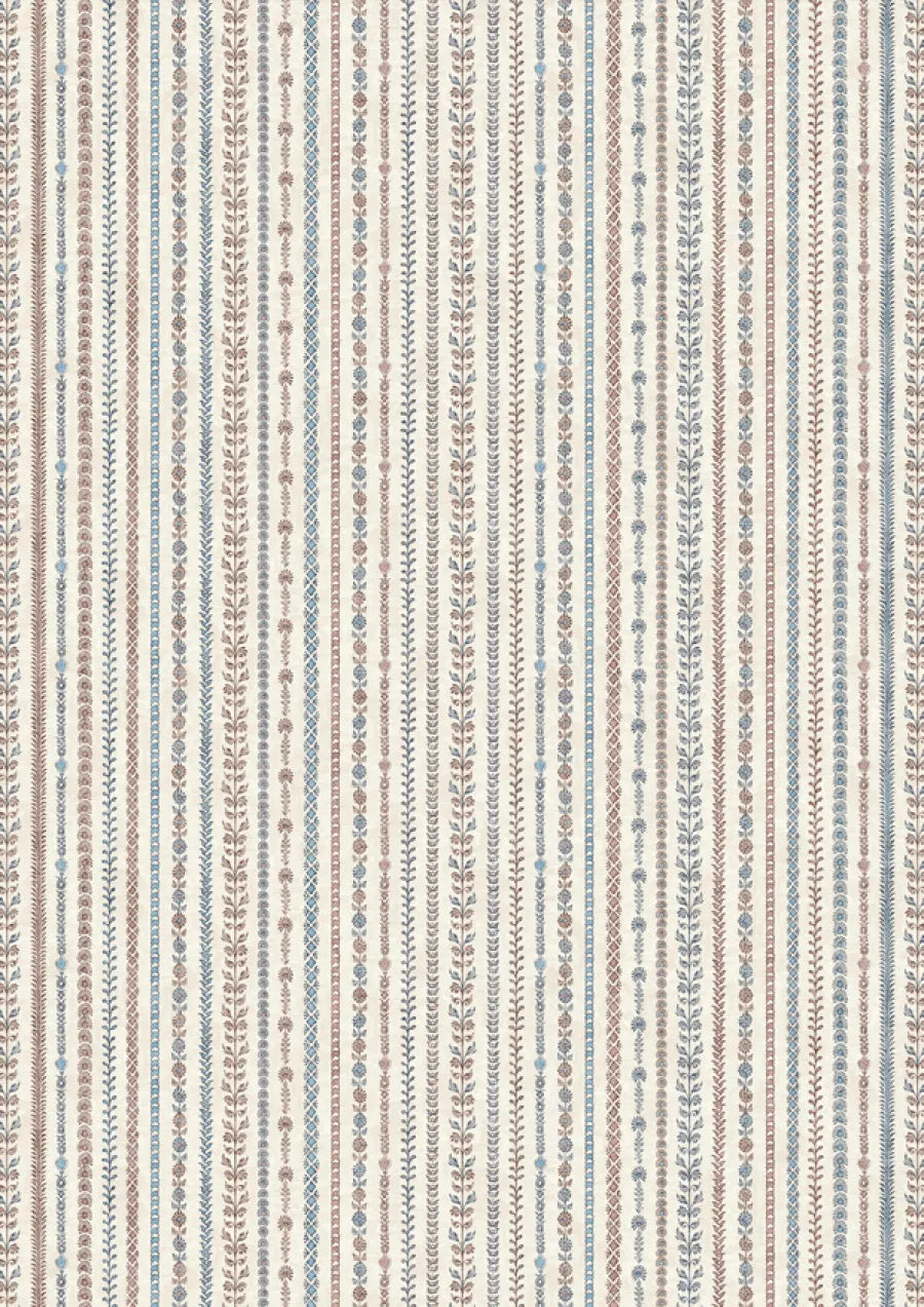 Lewis & Wood Bandana Blue Almond Made to Measure Roman Blinds – full width
