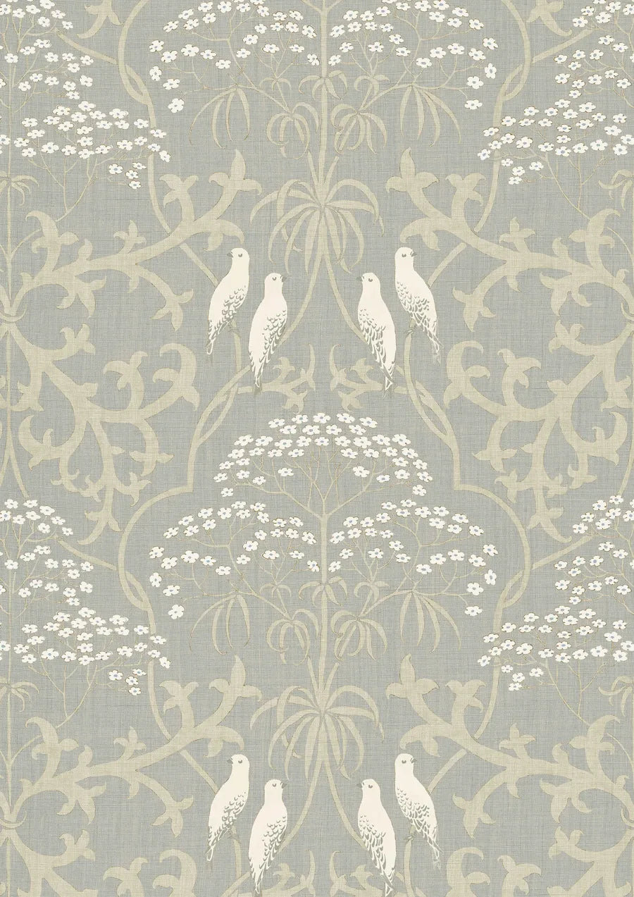 Lewis & Wood Bella Earl Grey Made to Measure Roman Blinds – close-up