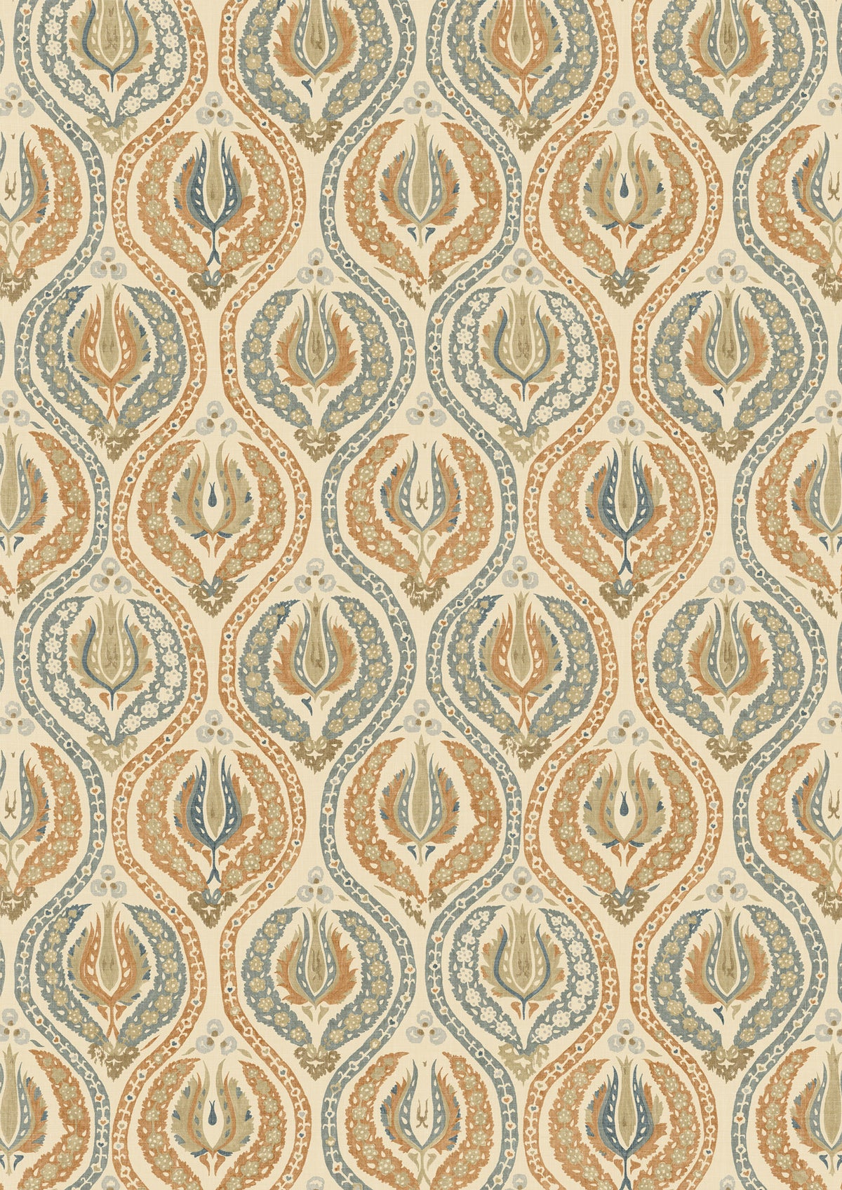 Lewis & Wood Benaki Amber Steel Made to Measure Curtains – full width