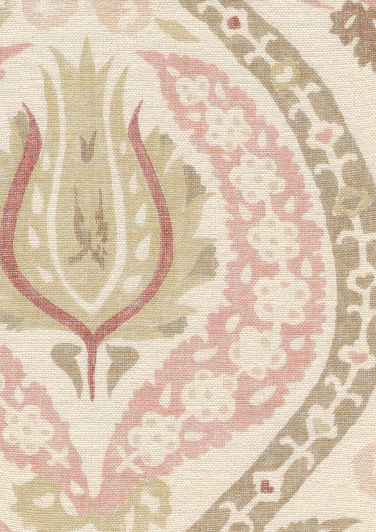 Lewis & Wood Benaki Cocoa Rose Made to Measure Roman Blinds – fabric detail