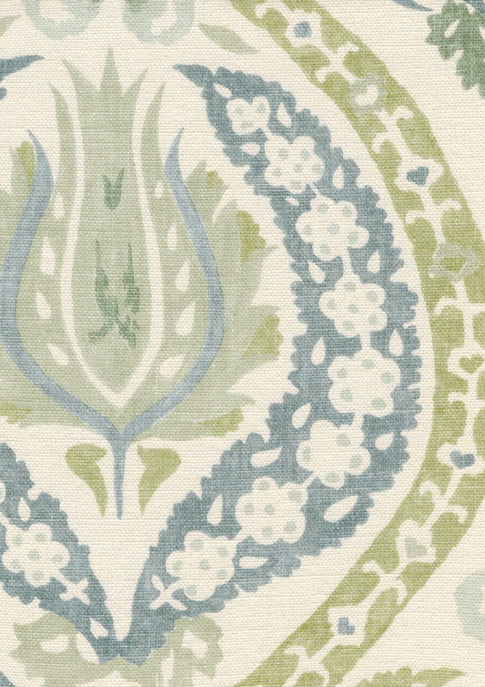 Lewis & Wood Benaki Lavender Green Made to Measure Roman Blinds – fabric detail