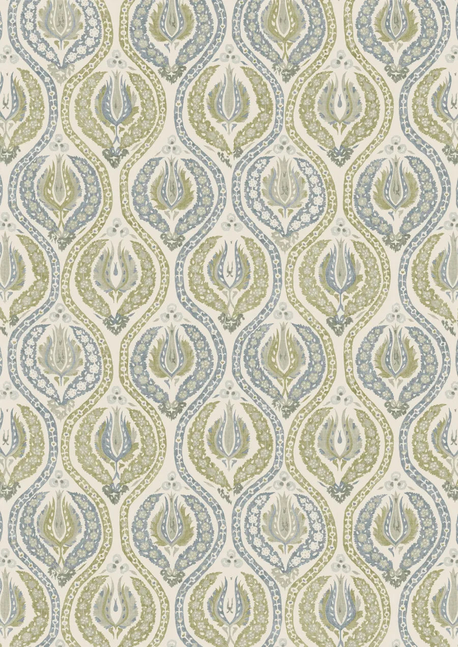 Lewis & Wood Benaki Lavender Green Made to Measure Roman Blinds – full width