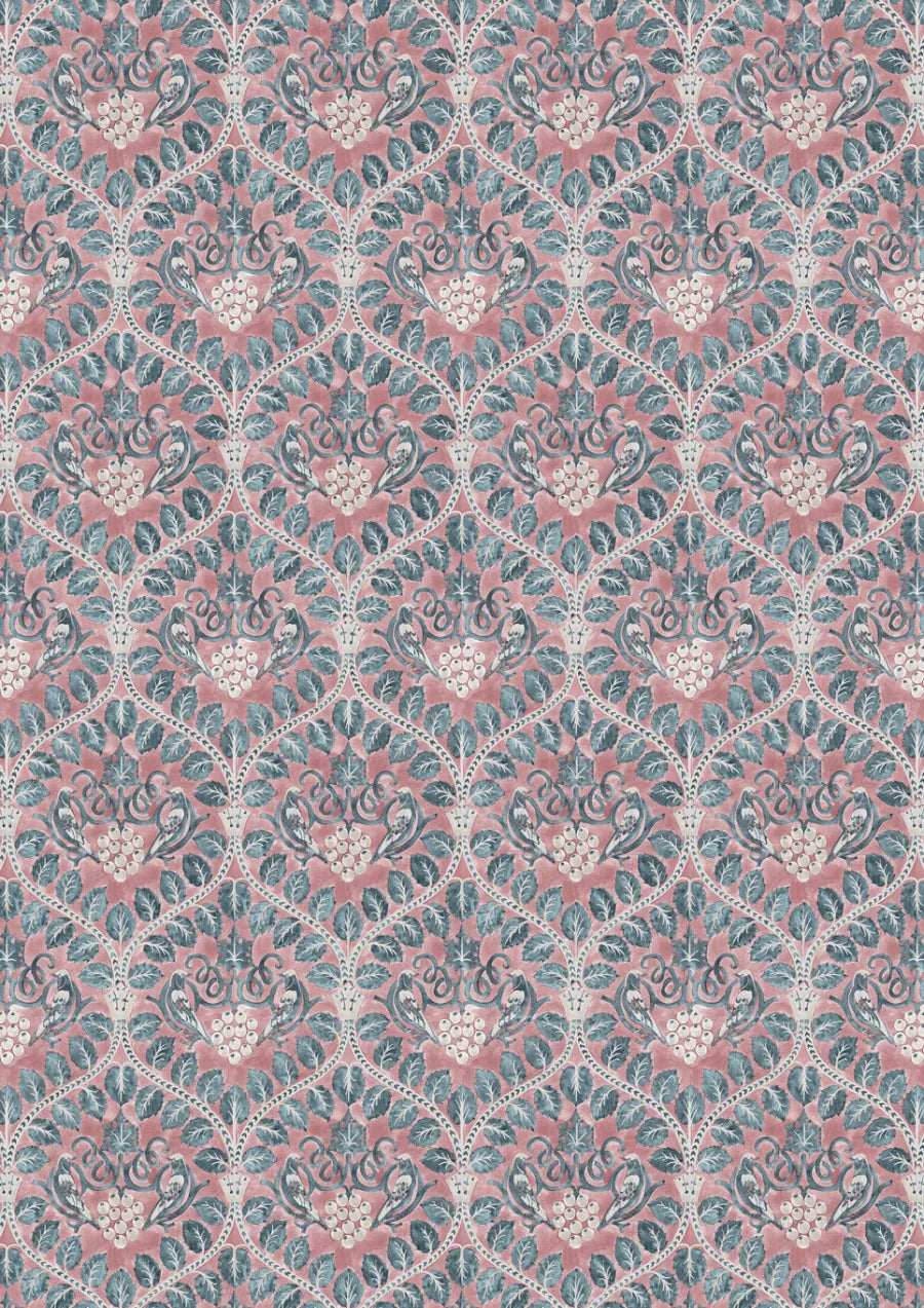 Lewis & Wood Berry Brothers Raspberry Made to Measure Curtains – full width