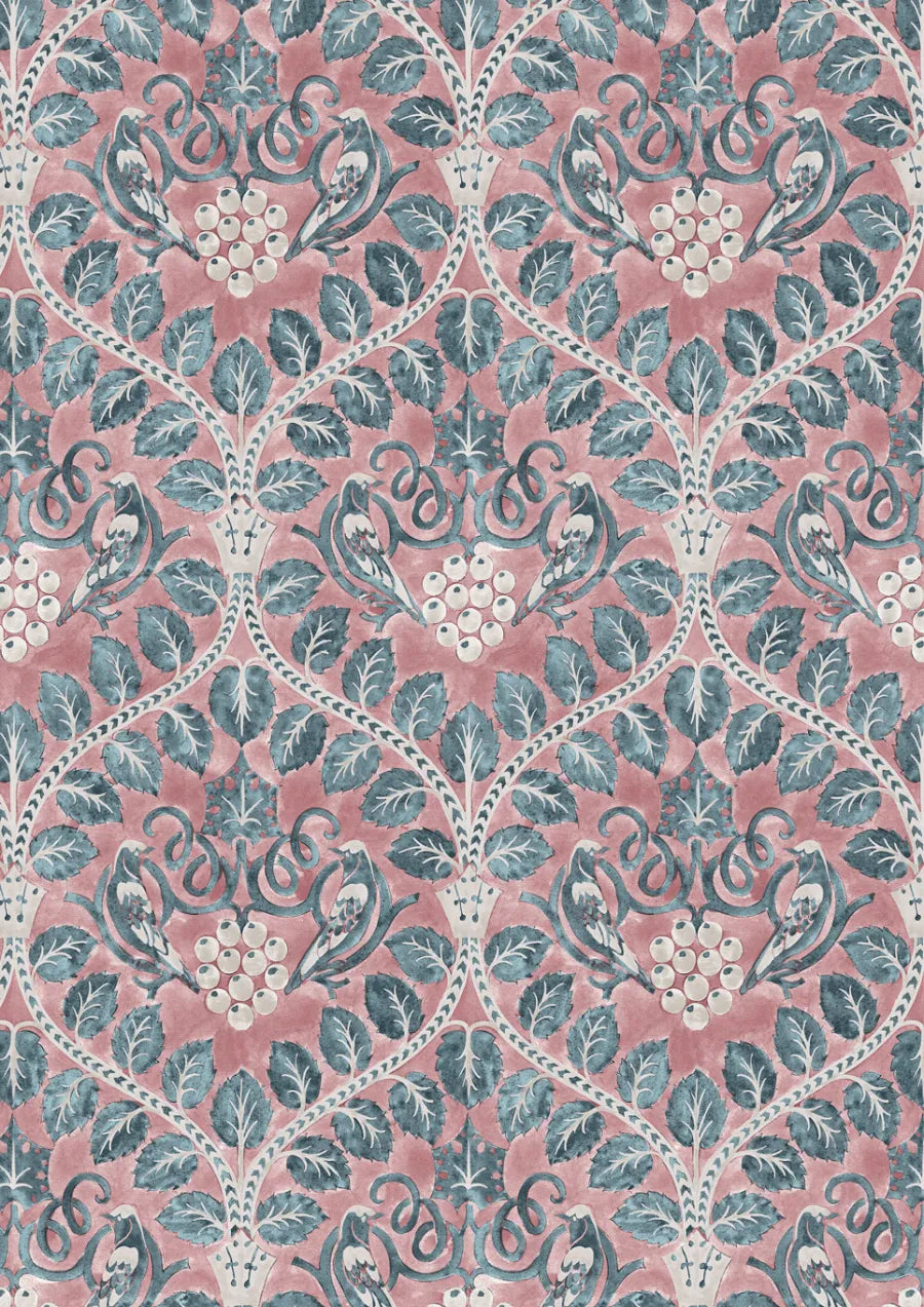 Lewis & Wood Berry Brothers Raspberry Made to Measure Curtains – close-up