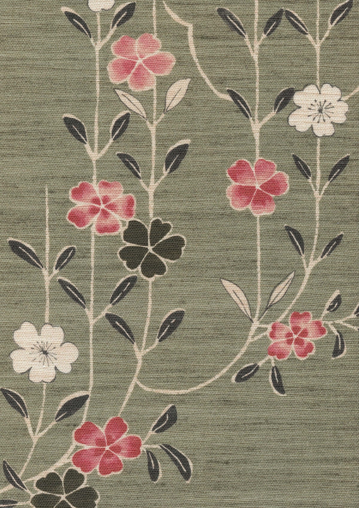 Lewis & Wood Blossom Tea Rose Made to Measure Curtains – fabric detail