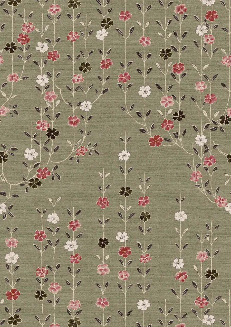 Lewis & Wood Blossom Tea Rose Made to Measure Curtains – close-up