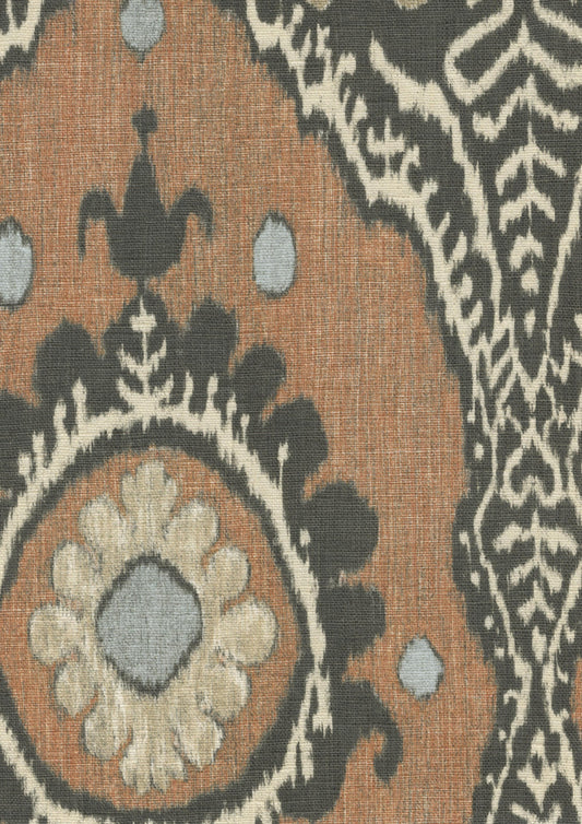 Lewis & Wood Bukhara Cinnamon Made to Measure Curtains – fabric detail