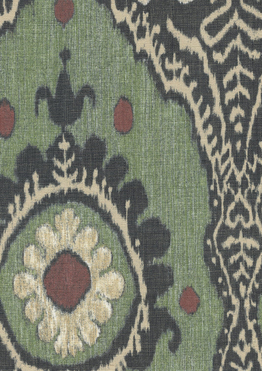 Lewis & Wood Bukhara Eucalyptus Made to Measure Curtains – fabric detail