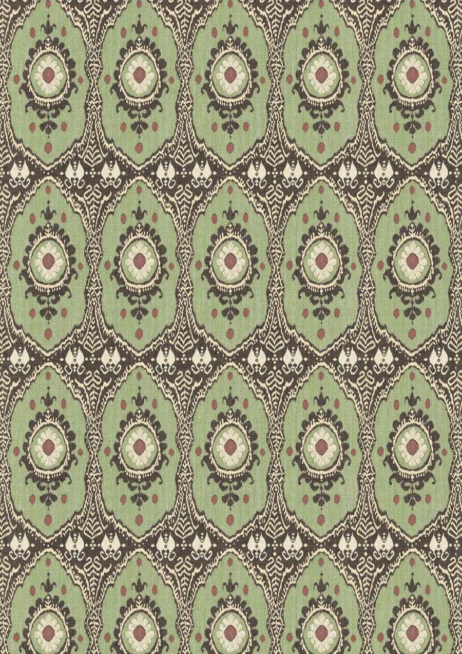 Lewis & Wood Bukhara Eucalyptus Made to Measure Curtains – full width