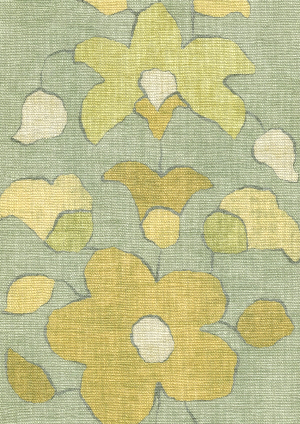 Lewis & Wood Chamba Lemongrass Made to Measure Curtains – fabric detail